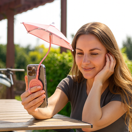 PhoneBrella – Der stylische Mini-Sonnenschirm für dein Handy